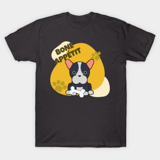 Bone (Bon) Appetit French Bulldog Dog T-Shirt